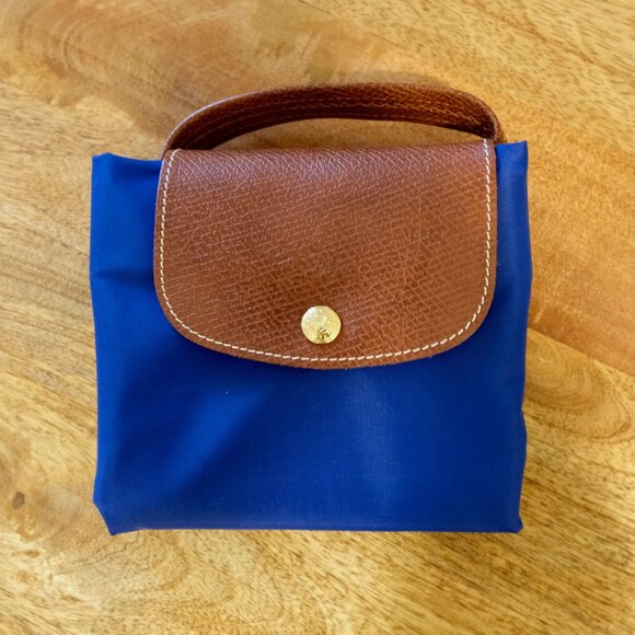 LONGCHAMP Pliage Document Holder Briefcase Royal Blue EUC - Picture 3 of 14